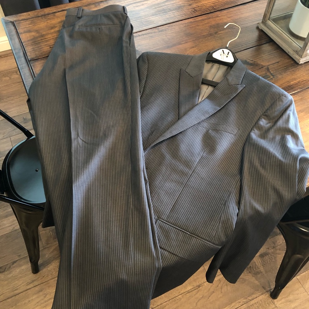 Calvin Klein Pinstrip Grey Suit